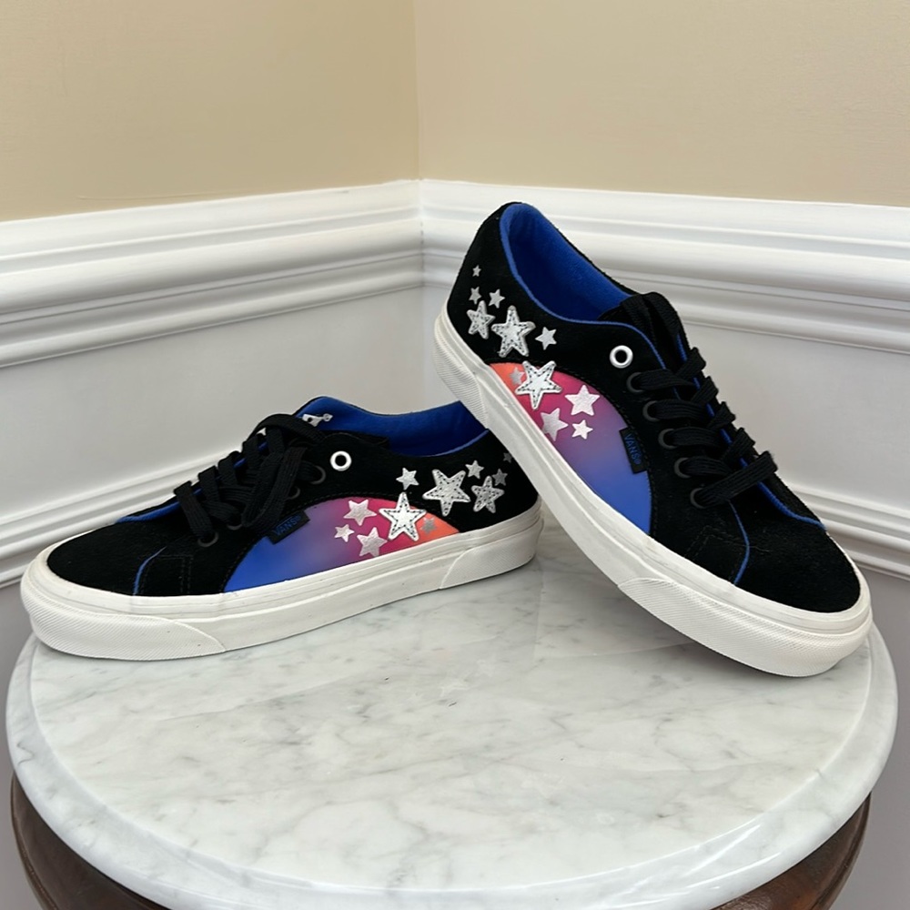 Vans Anaheim Factory Collection Black Suede Stars Authentic Sneakers